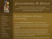 Tablet Screenshot of kunstglaserei-fritzsch.de
